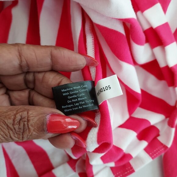 Boston Proper Striped Smocked Off Shoulder Top Size XL - Picture 5 of 12